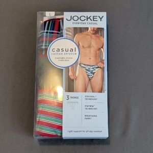 Jockey True Style Thong 3 Pack - Size L ( 36"-38" )